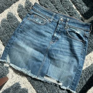 American Eagle NWOT Distressed Denim Miniskirt